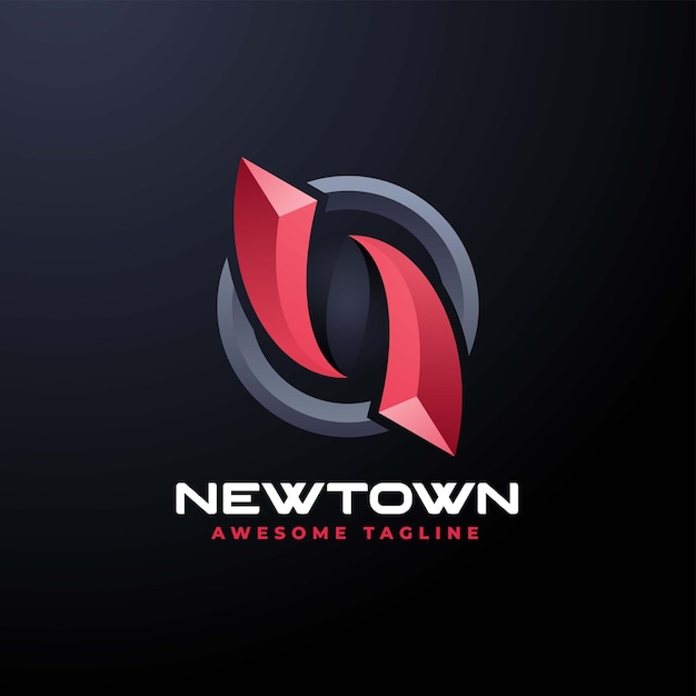 Plik wektorowy wektor logo ilustracja newton gradient kolorowy styl