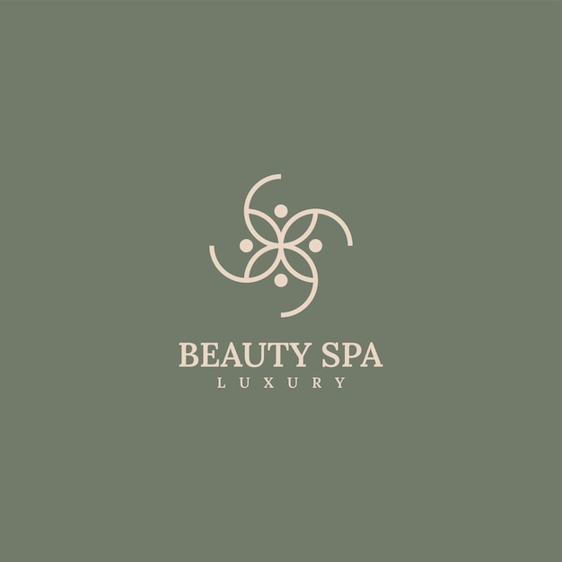 Wektor Logo ilustracja Uroda Spa styl sztuki linii