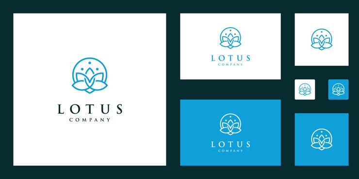 Wektor logo kwiat lotosu