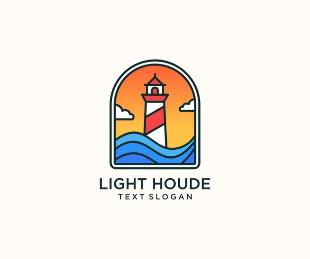 Wektor logo latarni morskiej