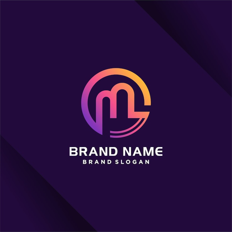 Wektor wektor logo litery m z koncepcją nowoczesnego stylu kreatywnego