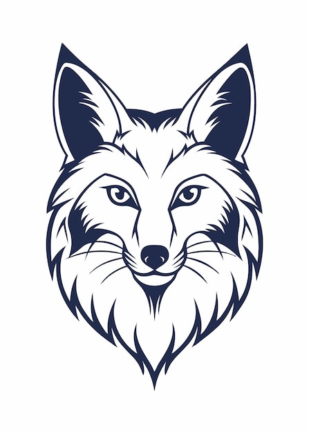Wektor logo maskotki lisów na białym tle