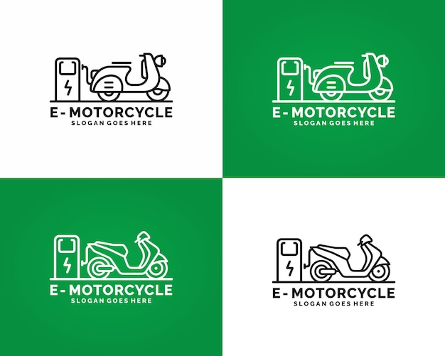 Wektor Logo Motocykla Elektrycznego