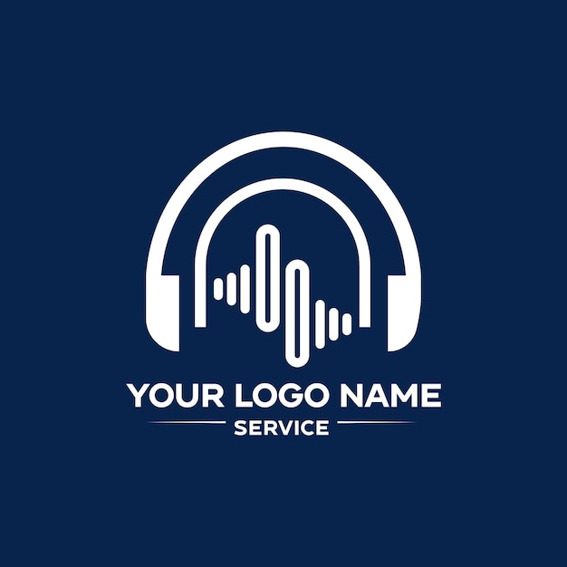 Wektor logo muzycznego ikona logo