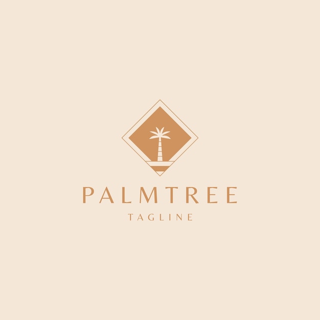 Wektor Logo Projektu Palmy