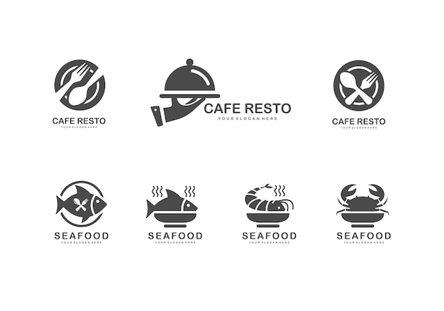 Wektor Logo Restauracji I Owoców Morza