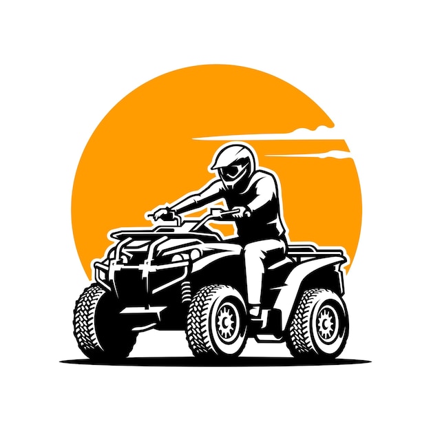 Wektor logo Riding extreme atv
