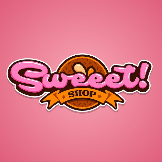 Plik wektorowy wektor logo słodkiego sklepu