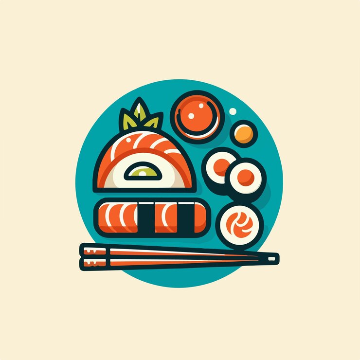 Wektor wektor logo sushi