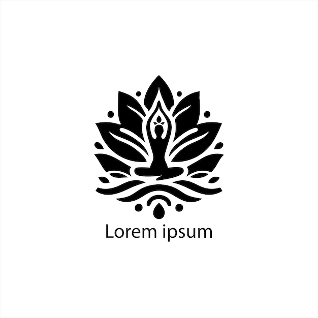Wektor logotypu yoga wellness