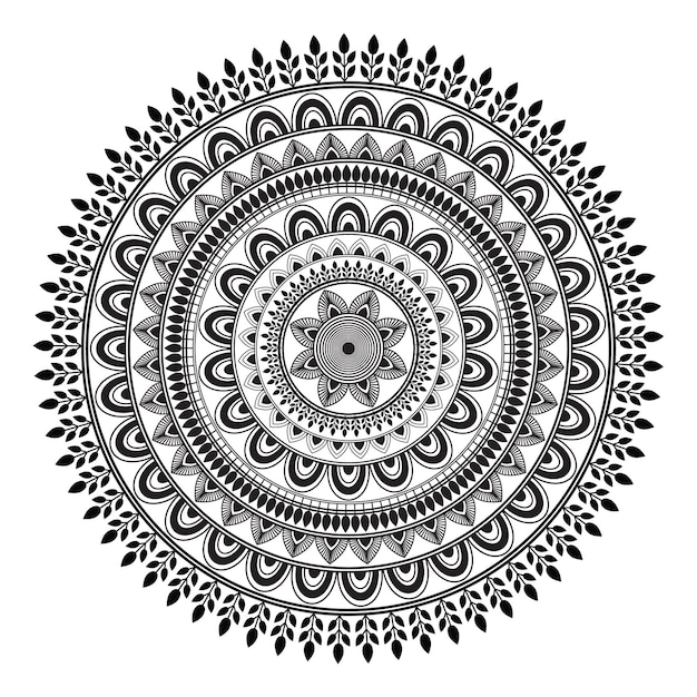 Wektor Mandala art design Prosty projekt mandali Kwiatowa sztuka mandali