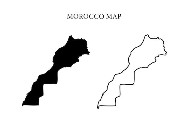 Plik wektorowy wektor mapy kraju regionu maroka