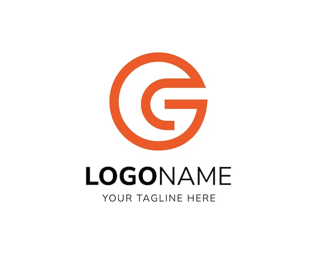 Wektor Monoline litera G koło ikona logo szablon projektu