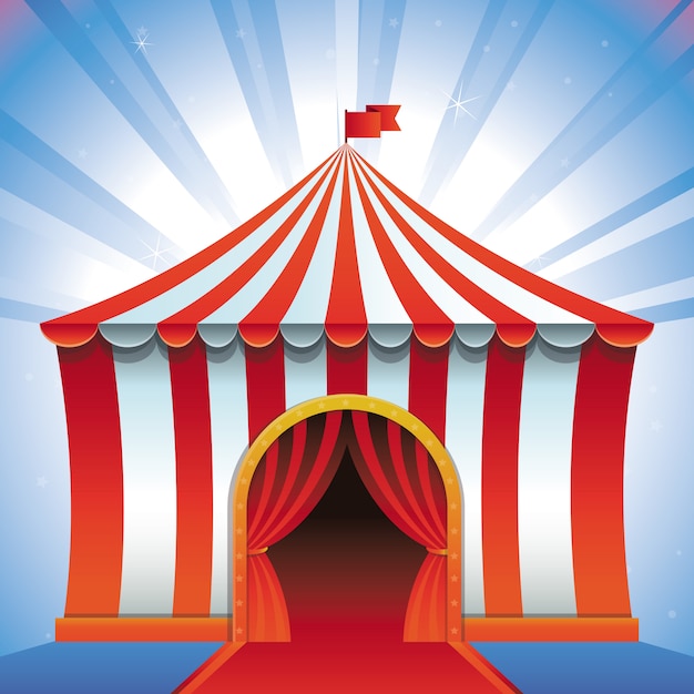 Plik wektorowy wektor namiot cyrkowy - koncepcja rozrywki