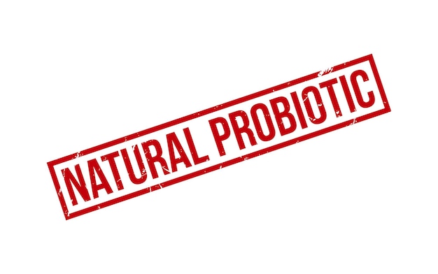 Plik wektorowy wektor naturalnych probiotycznych gumowych pieczęci