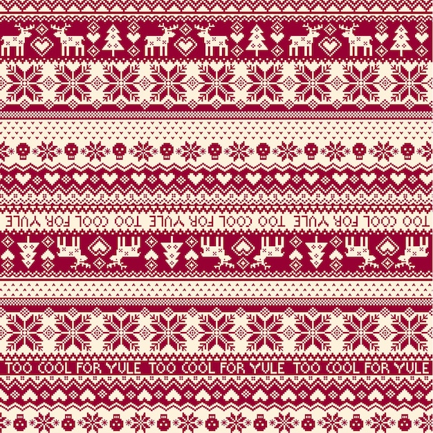 Wektor nordycki ornament. zimowy skandynawski wzór