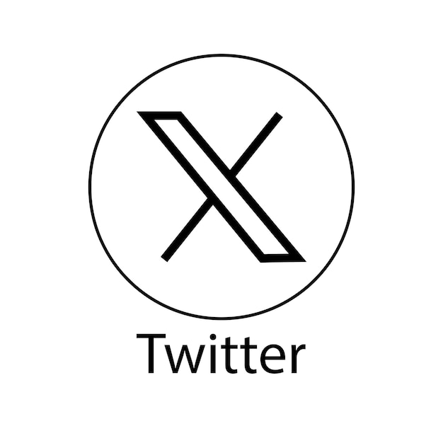 Plik wektorowy wektor nowy logo twitter x 2023 twitter x logo twitter