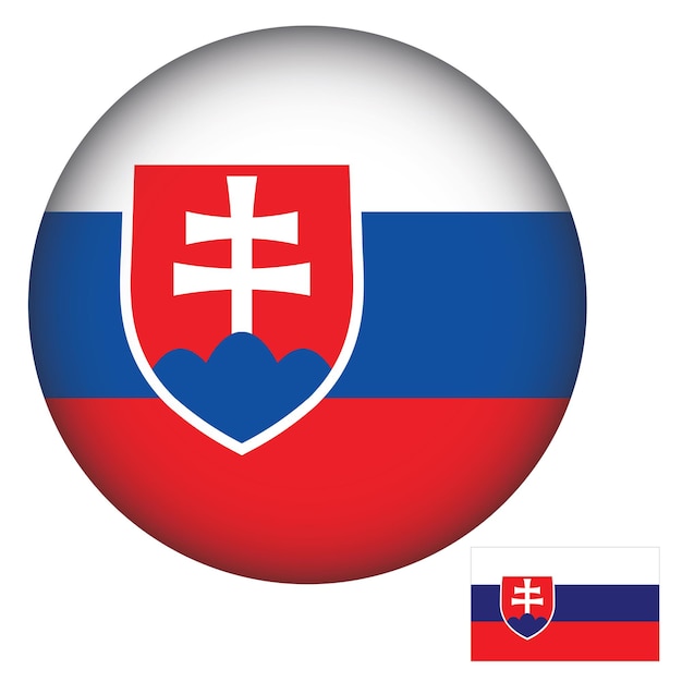 Plik wektorowy wektor okrągłego kształtu flagi słowacji
