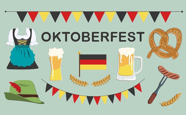 Wektor Oktoberfest. Ilustracje Oktoberfest