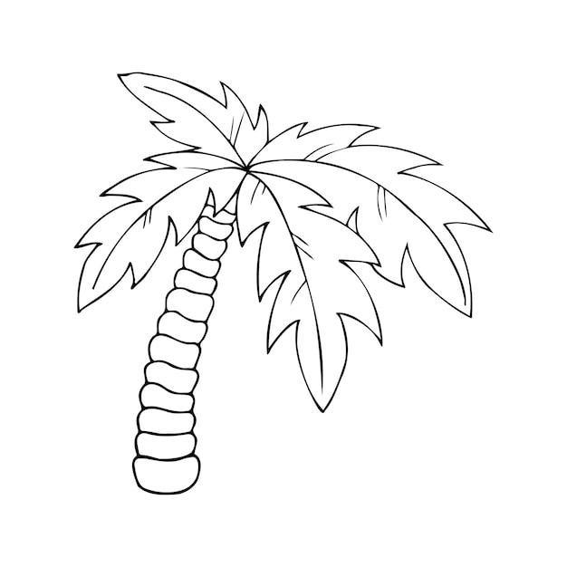 Wektor palm handdrawn bardzo prosta dłoń w stylu doodle