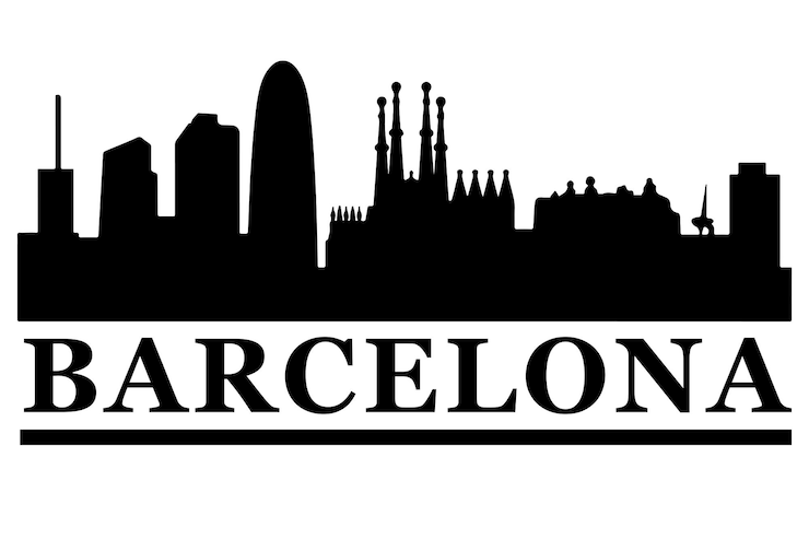 Wektor wektor panoramę barcelony