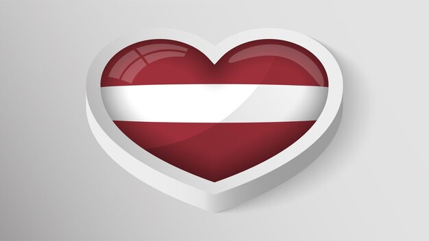 Wektor Patriotyczne serce z flagą Łotwy Element oddziaływania na użycie, które chcesz z niego zrobić