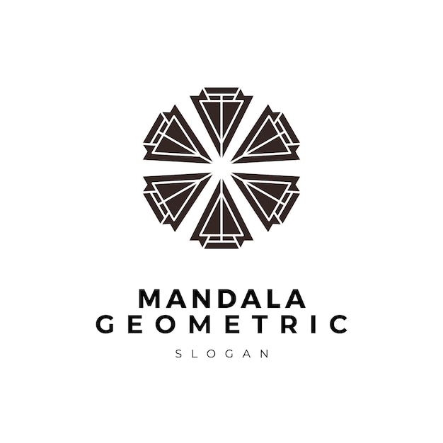 Wektor Piękny Kwiat Mandala Geometryczny Projekt Dekoracyjny