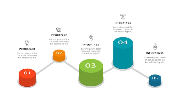 Wektor piramidy w górę strzałki infografika diagram wykres trójkąt prezentacja wykresu Biznesowa koncepcja osi czasu z 5 częściami