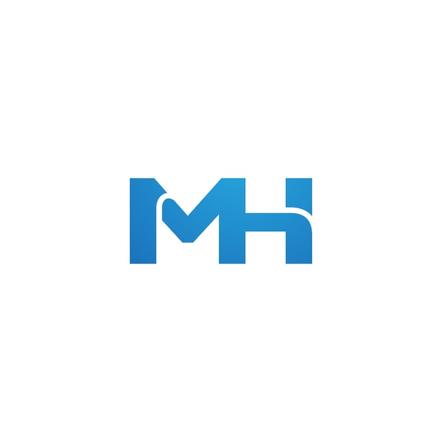 Plik wektorowy wektor początkowy litery mh typografia wektor projektowania logo