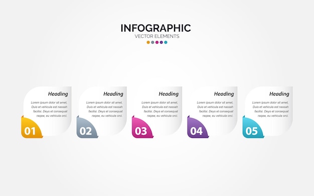 Wektor Pozioma Infografika Cienka Linia Projekt Z Ikonami I 5 Opcjami Lub Krokami Pozioma Infografika Dla Koncepcji Biznesowej Może Być Używany Do Prezentacji Transparentu Układu Przepływu Pracy