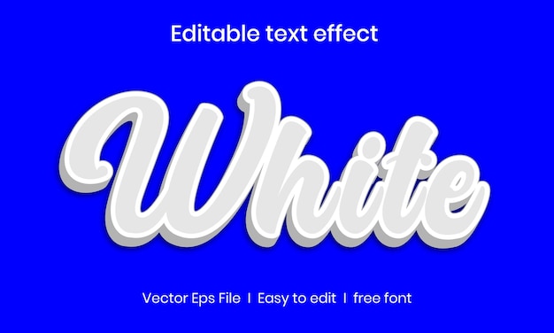 Plik wektorowy wektor premium z efektem białego tekstu