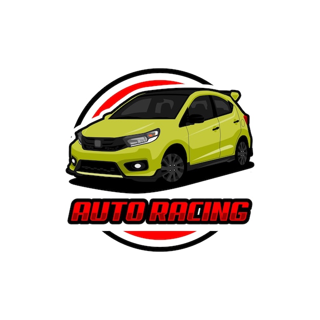 Wektor Projekt Logo Ilustracja Samochód Hatchback