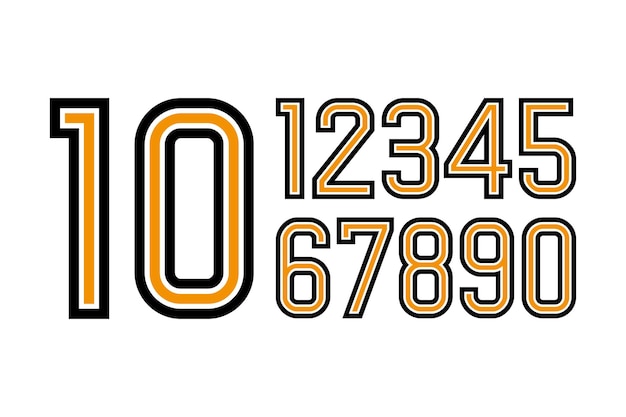 Wektor projektowania i typografii numerów na koszulce