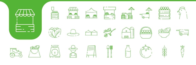 Plik wektorowy wektor projektowania ikon linii rolniczych