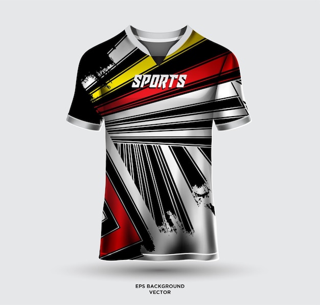 Wektor projektowania koszulki sportowej i tshirt Makieta koszulki piłkarskiej do wyścigów koszulka do gry w piłkę nożną Jednolity widok z przodu