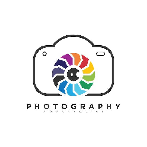 Wektor Projektowania Logo Fotografii Z Nowoczesną Koncepcją Ilustracji