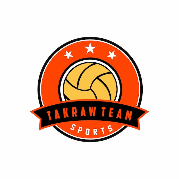 Plik wektorowy wektor projektowania logo gracza takraw