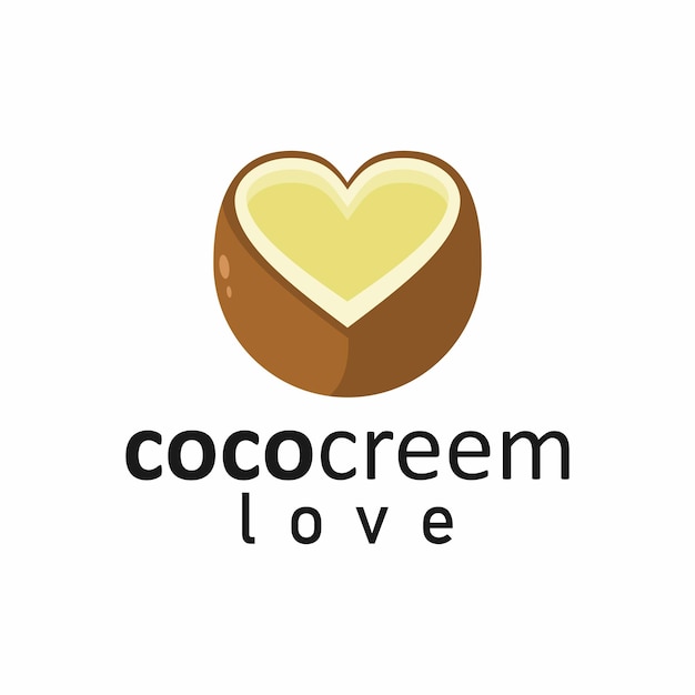 Wektor Projektowania Logo Kremu Kokosowego