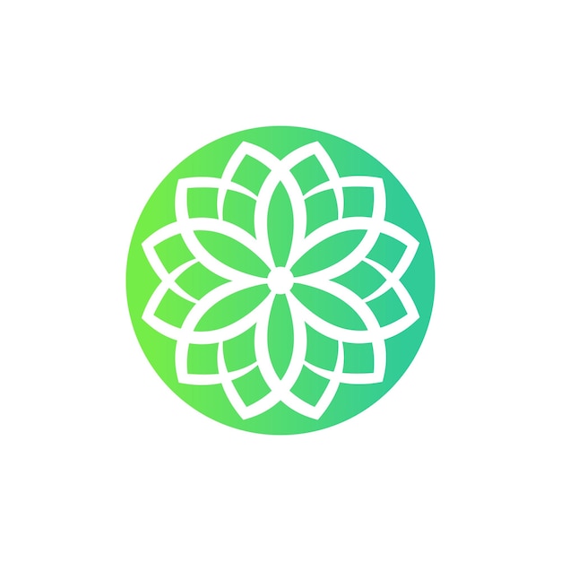 Wektor projektowania logo kwiatowego z ilustracją koncepcji premium