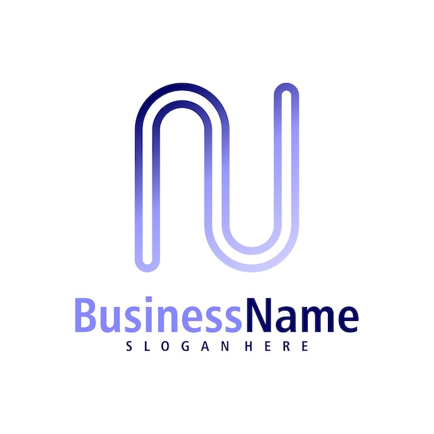 Plik wektorowy wektor projektowania logo litery n creative initial n szablon koncepcji logo