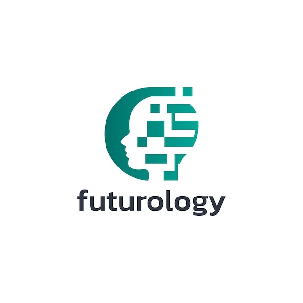 Wektor Projektowania Logo Przyszłej Wiedzy Szablon Symbolu Badacza Technologii