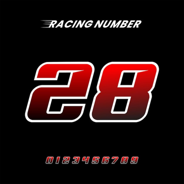 Plik wektorowy wektor projektowania logo sport racing numer 28
