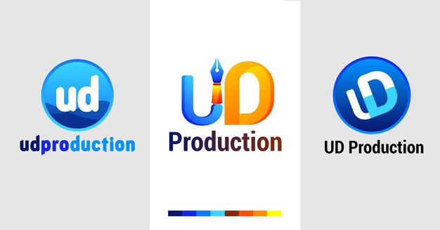Plik wektorowy wektor projektowania logo ud productions