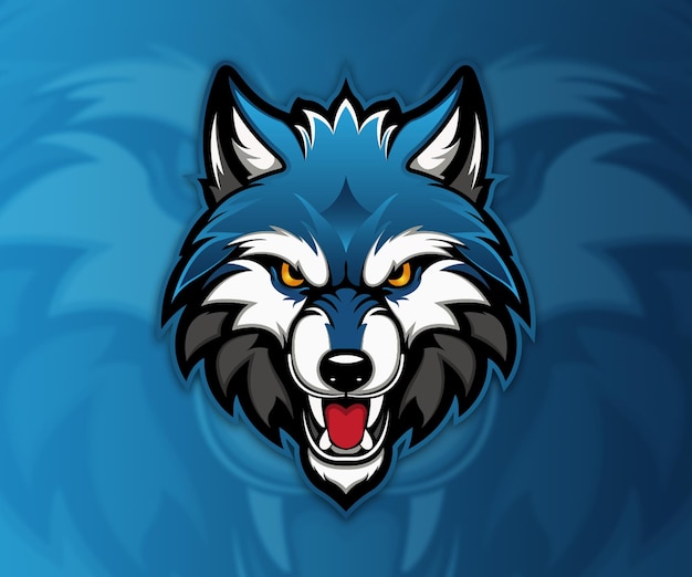 Plik wektorowy wektor projektowania logo zwierzęcej głowy wilka
