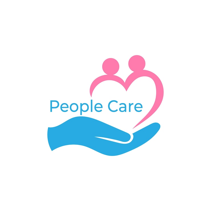 Wektor wektor projektowania szablonu logo people care