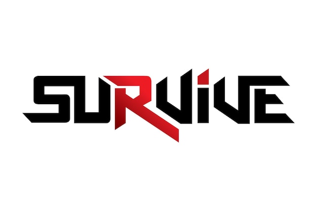 Wektor projektowania typografii Survive dla plakatów koszulek i innych zastosowań