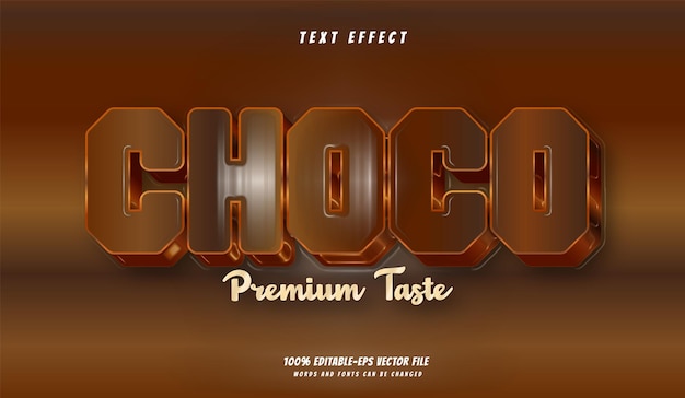 Wektor Projektu Efektu Tekstu Choco