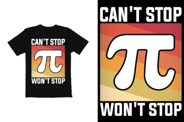 Wektor projektu koszulki dzień pi. koszulka pi day z grafiką