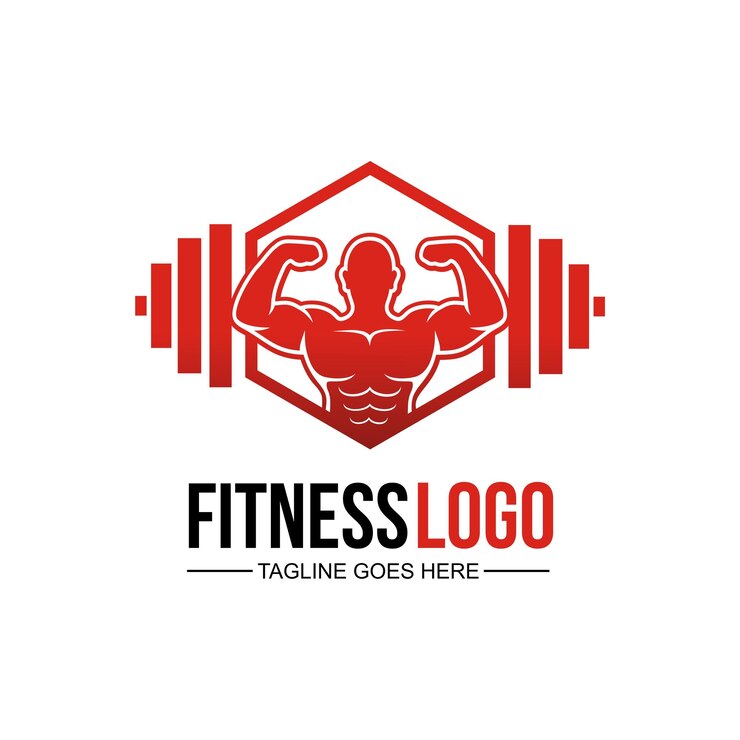 Wektor projektu logo fitness lub siłowni