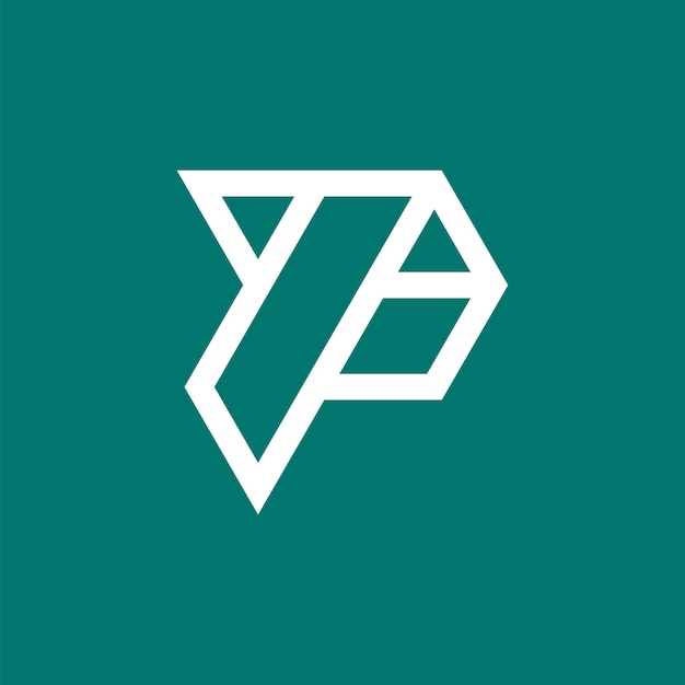Plik wektorowy wektor projektu logo geometrycznej pierwszej litery p